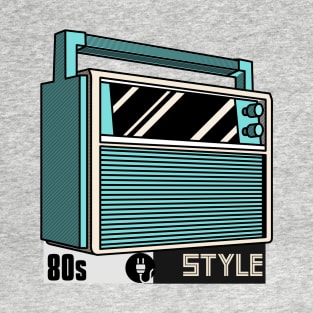 80s Style Retro Vintage Radio T-Shirt